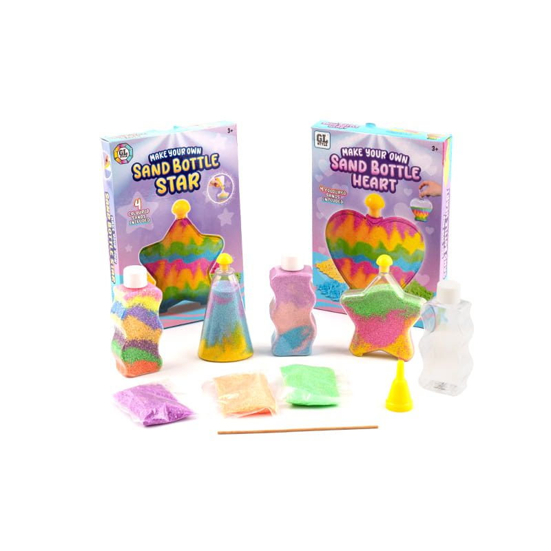 Krawatte, Kreide, farbiger Sand, DIY-Spielzeug